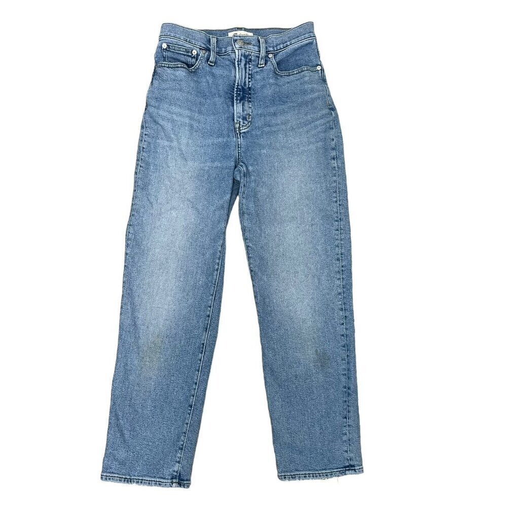 Madewell Perfect Vintage Straight Crop Jeans Stretch Denim Medium Wash size 27